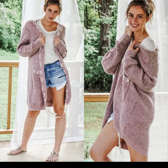 Flash Sale Fabulous Laced Long Cardigan - Picture 5 of 5